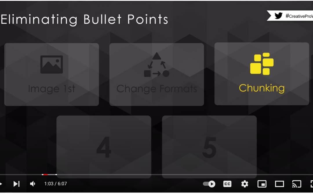 Chuck Bullet Points by Chunking; Simple Techniques You Can Start Using Today!