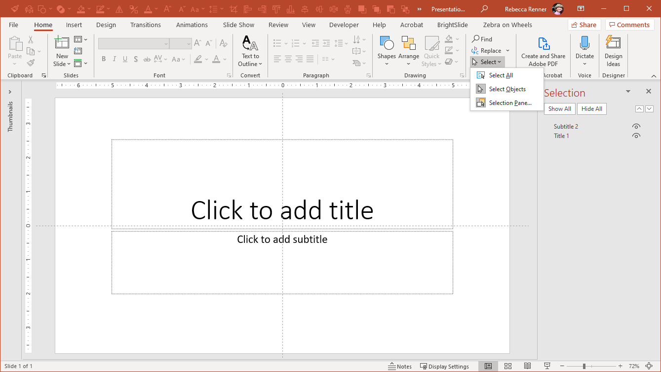 PowerPoint Selection Pane